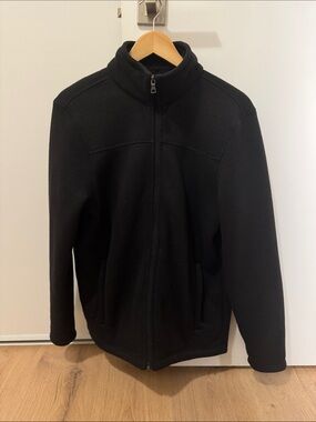 Marks & Spencer Men's Black Zip-Up Fleece Jacket